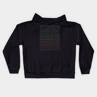 Kenneth Name Pattern Kids Hoodie